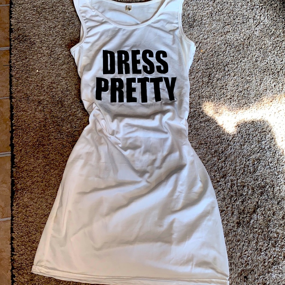 Slinky, double sided detail dress